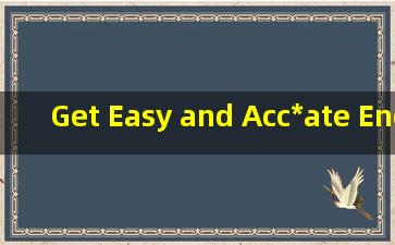 Get Easy and Acc*ate English Translations with One Download